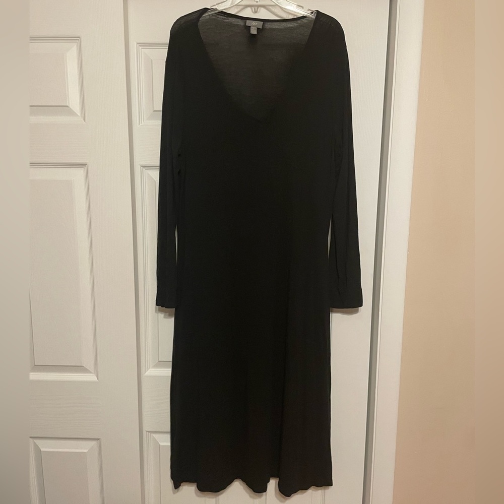 J. Jill Black Midi Dress - Size Medium